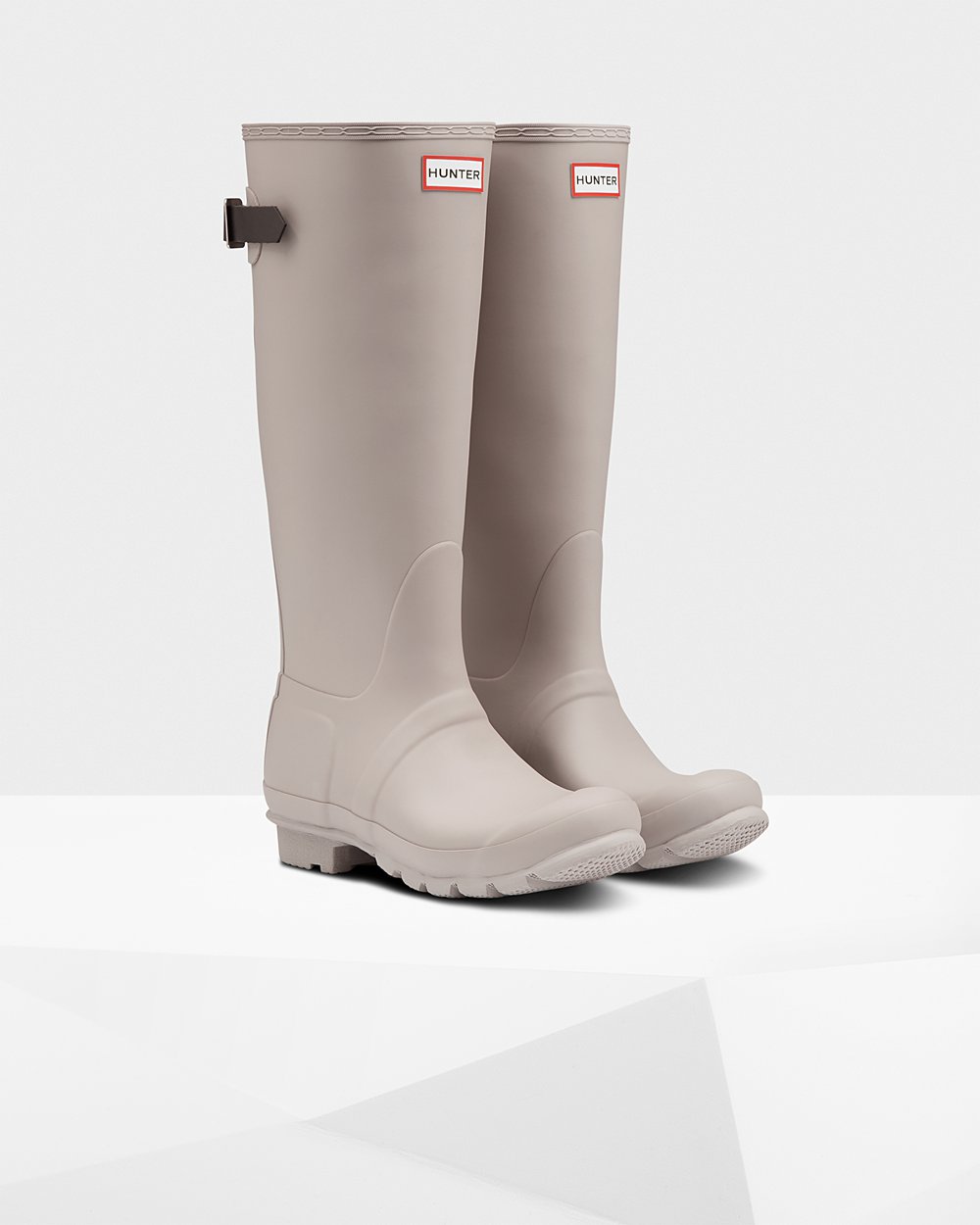 Galochas Altas Hunter Feminina Cinzentas - Original Back Adjustable - 37MFHJQXK